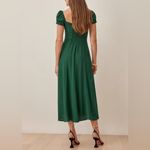 Reformation  Sienne Emerald Midi Short Sleeves Dress 2 Photo 3