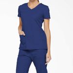 Dickies  Women's Everyday Signature V-Neck Scrub Top‎ XS Blue Photo 8