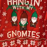 Retro Christmas Sweater Sweatshirt Hangin with My Gnomies Red M Size M Photo 3