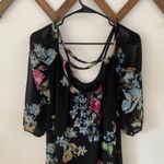 Olivaceous Floral cold shoulder dress Photo 1