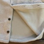 ZARA Womens Cream Relaxed Fit Sherpa Long Sleeve Button Up Shacket sz S/M Photo 92