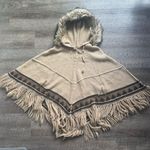 Lauren RL Alpaca Wool Hooded Faux Fur Poncho Sweater Fringe Gray Size undefined Photo 15