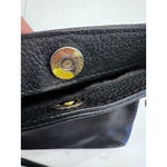 Michael Kors  Black Pebbled Leather Crossbody Bag Gold Chain Buckle Detail Luxury Photo 14