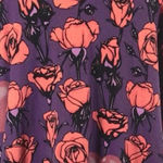 LuLaRoe  Open Front Caroline Cardigan Floral Roses Hearts Florist Size S Small Photo 2