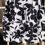 White House | Black Market WHBM Black/White Floral Cotton/Silk DRESS 6 Photo 5