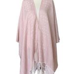 Gentle Fawn  Fringe Shrug Kimono Size M/L Pink Cream Photo 0