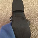 Cherokee Brown combat boots with floral blue design inside Photo 2