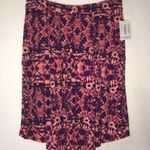 LuLaRoe Skirt Madison Tie-Dye Pink & Purple Sz 2X BNWT Pleated Elastic Waist Photo 1
