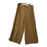 Torrid Pull-On Wide Leg Stretch Challis High-Rise Pant Size 3T 3X Tall Tan Rayon Photo 1