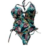 Shade & Shore NWT,  Teal Dream one Piece Swimsuit Photo 3