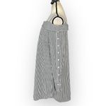 Robert Rodriguez  Cold Shoulder Shirt Mini Dress Women's 4 Black White Striped Photo 1