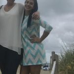 SheIn Womens Medium Light Blue and White Wave Pattern Striped Long Sleeves Dress Photo 6