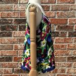 Attention  (Dillard’s) colorful ruffled floral tank top / L / Excellent condition Photo 3