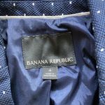 Banana Republic NEW Navy Blue Blazer Suit Jacket Size 4 Work Cotton Blend NWOT Photo 2