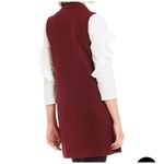 J. McLaughlin burgundy Nova Double Breasted Notch Collar Vest size XS Photo 2