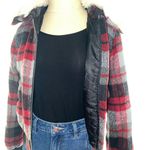 Wild Fable Red Plaid Coat Photo 2