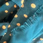 AFRM Lowell Green Polka Dot Print Dress Long Sleeve Cutout Tie Back Size Small Photo 12