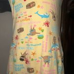 Mudd - Vintage 90’s Yellow and blue mini slip dress with tropical beach design Photo 2