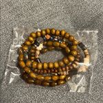 Handmade wooden beads stretch bracelets Set of 5, NEW! Photo 4