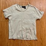 Sonoma  Y2K Cropped Green Yellow Striped Tee Shirt Womens XLarge Photo 10