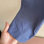 Anne Klein  Blue Business Casual Stretch Ankle Pants with Gold Buttons, Size 10 Photo 5