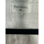 World Market Mira Ivory Floral Embroidered Kaftan Dress Flowy Boho Small Medium Photo 5