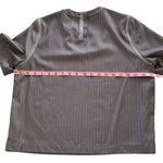 Caara Women's Alfie Dark Academia Silver Gray Pinstripe Blouse Top Size Small Photo 8
