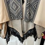 Socialite Geometric Patterned Shawl With Tassels Photo 2