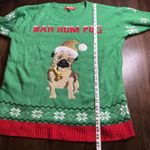 Holiday Traditions Bah Hum Pug Christmas Sweater Sequin Pug Dog Snowflake L Green Size L Photo 8