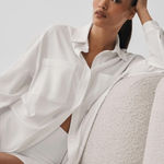 Alo Yoga Alo Dreamscape Button Down Long Sleeve Shirt Top Blouse White XS Photo 0