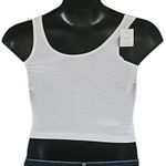 Urban Outfitters White Mesh Scoop Neck Crop Top - Size Large Photo 4