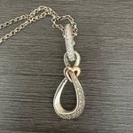 Helzberg I AM LOVED 14K & Sterling Silver Genuine Diamond Pendant Necklace Photo 3