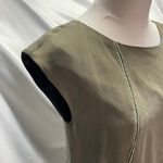 Lafayette‎ 148 New York Womens Shift Dress Olive Green Cap Sleeve Back Zipper Size M Photo 5