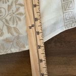 Hale Bob  Blouse Top Embroidered Peasant Floral Metallic size L Boho Gauze Photo 7