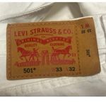 Levi's 501 Women's White Strap High Waisted Straight Leg Denim Jeans Size 33 Photo 4