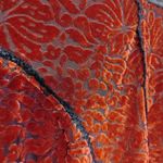 Dress Barn Size Small S Red Black Velvet Pattern Stripe Polyester Nylon Top Photo 6