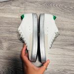 P448 John White Leather Suede Green Croc Sneaker Women EU36 US 6-6.5 Photo 6