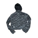Celestial Bodiez cropped camo denim hoodie jacket distressed size medium excelle Black Photo 4
