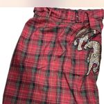Dressed in lala Plaid Red Maxi Skirt with Embroidered Size 3X Photo 2