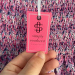 Simply Southern Women’s Paisley Flared Patterned Purple and Pink Blouse Sz XL Photo 4