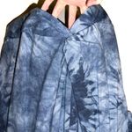 Como vintage  Blue Tie Dye Front Twist Knot T-shirt Top Photo 6
