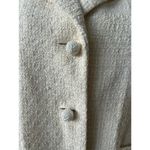 Talbots NWOT Cream Boucle Tweed Beaded Bobble Button Blazer Photo 4