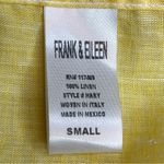 Frank & Eileen Linen Mary Shirt dress Bright Yellow Size Small Casual Resortwear Photo 7