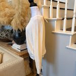 Mango Relaxed Fit Waffle Knit Crewneck Sweater Cream White Size Medium Photo 2