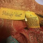 Midnight Velvet Artistic Blue and Brown Kimono Size L Photo 5