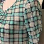DNA Couture Chiffon Plaid Blouse Photo 4