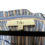 Tibi  Striped Garcon Poplin Off Shoulder Top Blue‎ & Red Size 2 Photo 8