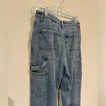 Sincerely Jules  Jean Size 29 Cargo Baggy Relaxed Fit Denim Pant Med Wash Cuff Photo 9