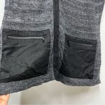 Lafayette 148 xl 100% linen cardigan front zippered pockets open knit Gray Photo 2