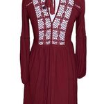 American Eagle  Maroon Burgundy Long Sleeve Lace XS Photo 3